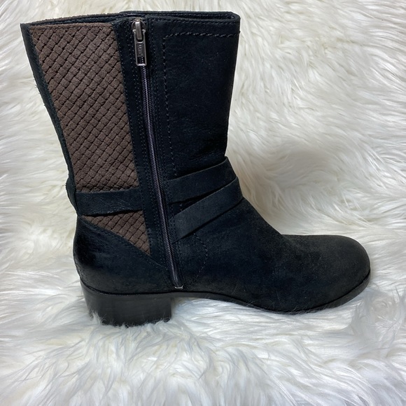 UGG Leather Boots Black and Brown EUC Women’s 9.5 or 9 1/2 Lula Mae - Picture 5 of 13